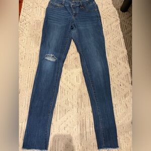 Maurices Blue Denim Jeans with Orange Stitching